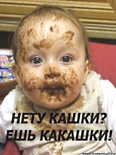 нету кашки, ешь какашки